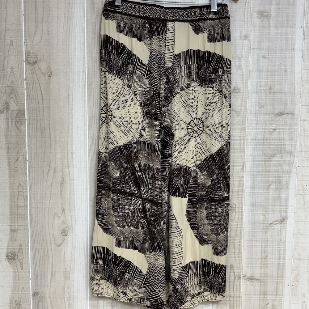 Rachel Zoe Wide Leg Cropped Palazzo Boho Print Pants S Resort Wear Beachy - Picture 1 of 9